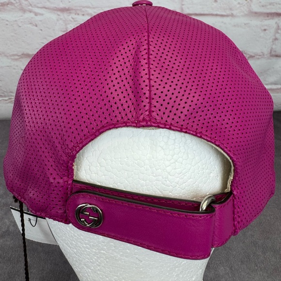 Gucci Fuchsia Lambskin Leather Pink Hat NWT - Picture 5 of 12